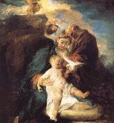 Jean antoine Watteau The rest in the flight to Egypt oil painting artist